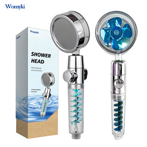 Soffione <span class=keywords><strong>doccia</strong></span> divertente con mulino a vento e aumento della pressione a spirale, funzione di arresto dell'acqua con un solo tocco, supporta OEM e ODM - Product Image 1