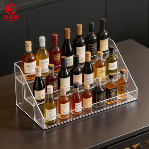 High Transparent Durable Plastic Display Racks Storage Liquors <strong>Mini</strong> Bottle Wines Rack Countertop <strong>Supermarket</strong> - Product Image 3
