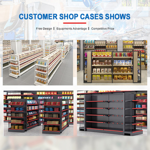 Estanterías de Fácil Instalación, Resistentes, de Madera Negra para Tiendas, Góndola Metálica para Supermercados - Product Image 4