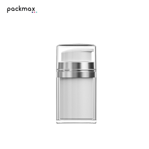 For Acrylic Cylinder Shape Double-Layer Airless <b>Pump</b> <b>Bottle</b> 30/50/100ml Refillable Lotion Cosmetic Container - Product Image 1