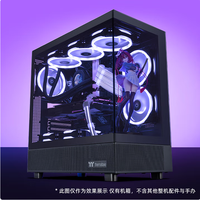 PC Case Full Tower ATX Gaming Computer Desktop with LCD Screen Computer Cases & Towers Glass PC Chassis Casing