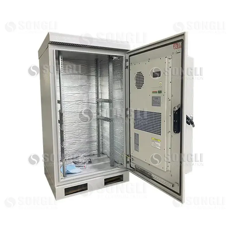 ตู้สื่อสารโทรคมนาคมกลางแจ้งตู้22U IP55ตู้เก็บแบตเตอรี่ตู้กันน้ำ
