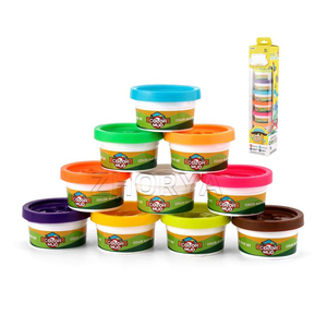 Zhorya - Juego de 10 colores de arcilla para modelar, no tóxica, suave, para niños, manualidades, juguete educativo, kit de masa para modelar - Product Image 1