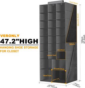Collapsible Multifunction Shoe Closet Organizer Hanging Storage Rack with 4 Large Side Pockets for Clothing and Bag - Product Image 2