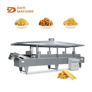ZYG LZX6000 automatic continuous frying line deep fryer commercial machine gas deep friers fryer machine