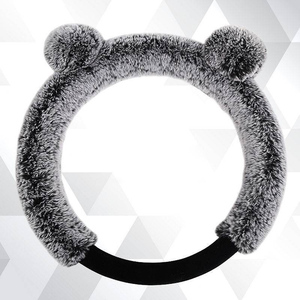 Coprivolante universale per auto con anello in gomma per ragazze invernali caldo soffice forma di orso - Product Image 5