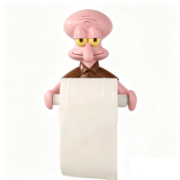 Boîte à mouchoirs personnalisée en résine amusante en forme de Squidward, support de sculpture pour salles de bain, toilettes, restaurants, cuisines