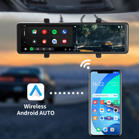 Caméra embarquée AI Carlover 4K+1080P avec CarPlay et Android Auto, écran miroir 11,26 pouces, vision arrière, double objectif, capteur G, enregistreur vidéo