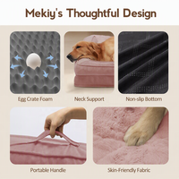 Lit pour chien portable, imperméable, en velours cristal, avec mousse orthopédique en forme d'œuf, canapé pour animaux de compagnie, fabrication sur mesure OEM