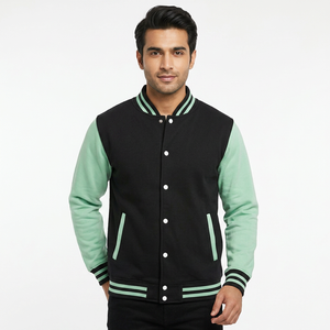 Blouson de baseball réversible en laine de haute qualité pour homme, motif hiver, broderie chenille, design universitaire, à capuche - Product Image 1