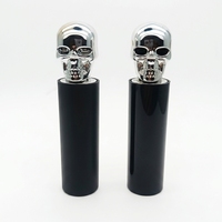 Tube de rouge à lèvres en ABS personnalisé en forme de crâne, style influenceur, avec couvercle électroplaqué, conteneur vide pour brillant à lèvres, personnalisable