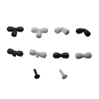 Raccords rapides pour osmose inverse 1/4 po : Union, Raccord rapide à emboîtement, Raccord en T, Raccord coudé droit, Raccord à pousser