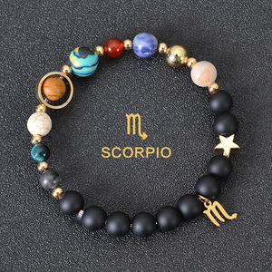 <span class=keywords><strong>Pulsera</strong></span> <span class=keywords><strong>de</strong></span> Zodiaco <span class=keywords><strong>de</strong></span> cuentas planetarias y mate negro natural para hombres y mujeres regalos ZU052 - Product Image 4