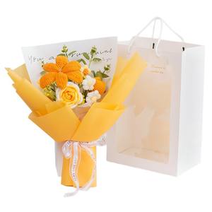 NOUVEAU DESIGN Crochet Rose Tournesol Tulipe Bouquet de fleurs pour fille Maman Professeur Cadeau - Product Image 5