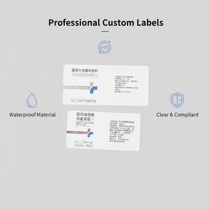 Etiquetas Personalizables para Productos Médicos Transparentes con Impresión Plateada Brillante y Laminado Brillante - Product Image 4