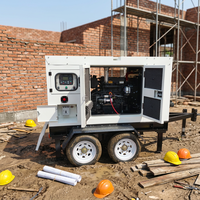 Générateurs diesel silencieux à capot de petite puissance 20kW 25kVA 30kW avec démarrage automatique et démarrage à distance pour centres de commandement sur le terrain et hôtels