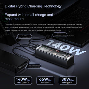 Nouveau ThinkPlus charge rapide batterie externe Powerbank 20000mah banques d'alimentation 140W mince chargeur Portable batterie externe pour ordinateur portable - Product Image 3