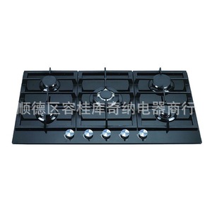 เตาแก๊สแบบฝัง 5 หัวเตา ขนาด 900*510 มม. หน้าเตากระจกนิรภัย สำหรับใช้ในครัว - Product Image 1