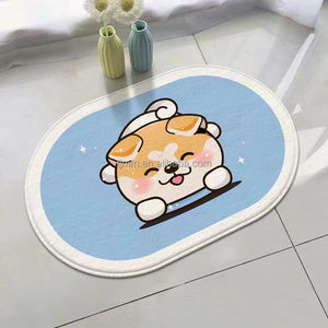 Alfombrillas absorbentes <span class=keywords><strong>de</strong></span> baño <span class=keywords><strong>de</strong></span> agua, alfombra semicircular <span class=keywords><strong>de</strong></span> Cachemira, antideslizante, para puerta <span class=keywords><strong>de</strong></span> inodoro - Product Image 6