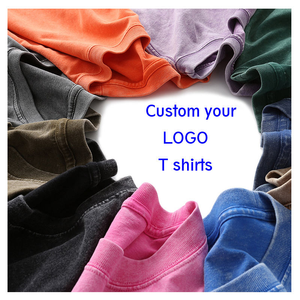 T-shirts vintage délavés personnalisés avec logo imprimé DTG, T-shirts streetwear en coton délavés à l'acide, T-shirts oversize coupe ample, T-shirts courts - Product Image 3