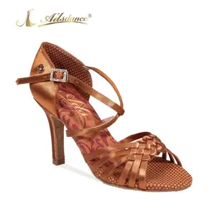 Adsdance-MG2243-0750 de satén para mujer, zapatos de baile latino de satén, cha-cha, Rumba,Samba,Jive,Paso Doblo,Salsa,Bachata