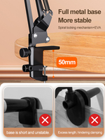Boneruy L20 support de tablette paresseux bras long Portable réglable Table de bureau téléphone portable support de tablette support support de téléphone portable