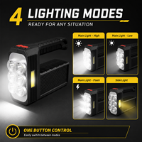 Lampe torche LED rechargeable Type-C W5116, étanche IP54, logo personnalisé, batterie lithium 18650, modes SOS/clignotant réglables