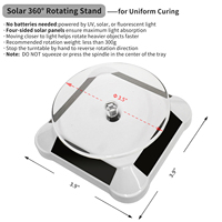 Lámpara UV para Curado de Resina para Impresora 3D, Lámpara UV Grande para Curado de Resina con Plataforma Giratoria Solar, Curado Rápido