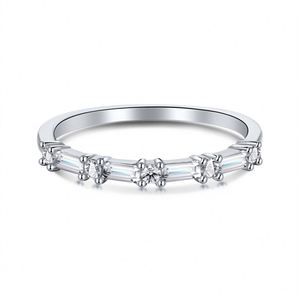 Nouveautés Dylam - Bijoux Chic et Tendance - Anneaux pour Femmes en Argent avec Double Couche de Zircone Cubique 5A - Personnalisables - Luxe - Product Image 1