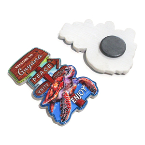 Aimant en résine <span class=keywords><strong>3D</strong></span> personnalisé, design de poteau de signalisation de plage ensoleillée de Varna et de Guyane, imprimé UV, souvenir de Bulgarie, aimant de réfrigérateur - Product Image 4