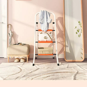Escalera plegable de tubo cuadrado de hierro <span class=keywords><strong>Lidl</strong></span> de acero Escalera de aluminio Escalón plegable Altura ajustable Manija de escalera plegable compacta - Product Image 5