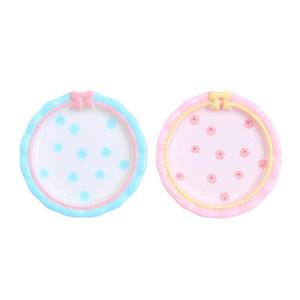 Nouveau design nœud à pois plaque en résine cabochon à dos plat pour maison de poupée miniature, accessoires de colle crème DIY, autocollant de réfrigérateur - Product Image 3