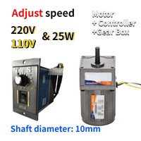 Controlador de Velocidad Variable PLC AC Gear 25W &amp;   Caja de Ajuste de Velocidad del Motor al por Mayor