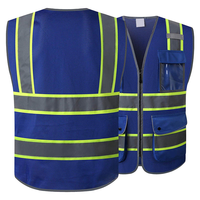 Gilet di Sicurezza Riflettente con Cerniera Frontale Alta Visibilità Logo Personalizzato Multi Tasche Impermeabile ANSI Classe 3