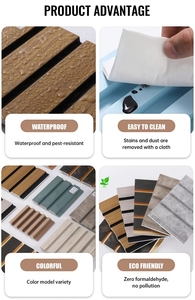 Panneau mural décoratif en polystyrène, revêtement mural en PS, panneau intérieur cannelé pour les murs <span class=keywords><strong>de</strong></span> fond <span class=keywords><strong>de</strong></span> télévision - Product Image 4
