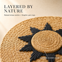 Tapis d'aromathérapie en osier multi-usages torsadé pour table de chevet