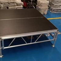 Scène de danse Litedeck 8x4 pieds, structure de treillis en aluminium, plancher de scène réglable pour concerts musicaux, scène d'événements en plein air