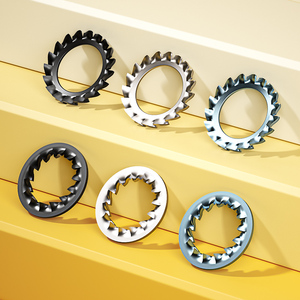 Mạ kẽm thép carbon bên ngoài răng mùa xuân khóa máy giặt cho hình lục giác Nut M4 đường kính tương thích M10/M4/m6/m8/M12 vít - Product Image 1