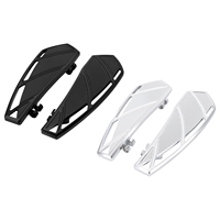 Repose-pieds avant pour moto, pour Harley Touring Trike Softail FLD 1986-2017, aluminium chromé noir mat, paire