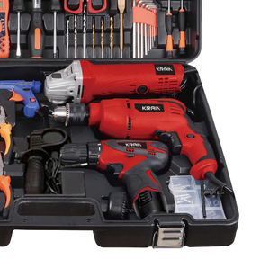Set <span class=keywords><strong>Trapano</strong></span> a Percussione con Valigetta Utensili Manuali Macchina per Foratura Elettrica Attrezzi Elettrici <span class=keywords><strong>Trapano</strong></span> a Percussione Krain 550W - Product Image 3