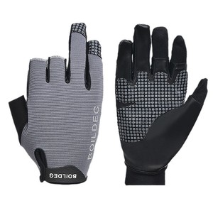 Gants de pêche Boildeg noirs à demi-doigts, séchage rapide, protection solaire pour les sports de plein air, utilisation estivale - Product Image 3