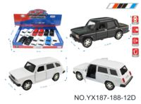 Coche ruso de juguete fundido a presión para niños, escala 1:36, modelo 2104 y 2106