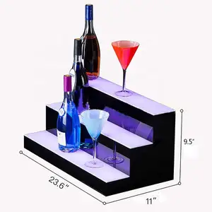 Großhandel Black Bar 3 Liter Acryl Wein Counter Display Halter nur für Display