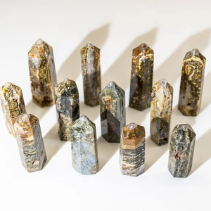 หินคริสตัลแจสเปอร์มหาสมุทรแกะสลักด้วยมือแบบธรรมชาติขายส่ง หินควอตซ์ทรงหอคอย สำหรับตกแต่งเป็นของขวัญ - Product Image 4