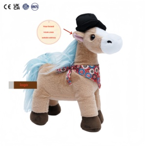 Juguete de caballo enano de peluche lindo juguete surtido de animales marrones regalos fiesta favores suministros decoración caballo de peluche animales de peluche - Product Image 2