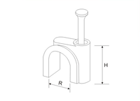 Clips de gestion de câbles en plastique PE, clips pour fils, 6 mm, 7 mm, 8 mm, 10 mm, 12 mm, tailles complètes