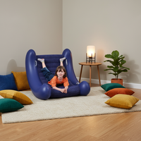 Fauteuil à bascule gonflable moderne en PVC pour enfants, design canapé à bascule, mobilier de salon et d'extérieur