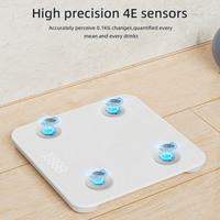 Báscula Corporal Única de Vidrio, Báscula de Peso Electrónica Inteligente con Bluetooth, Báscula Digital para Baño