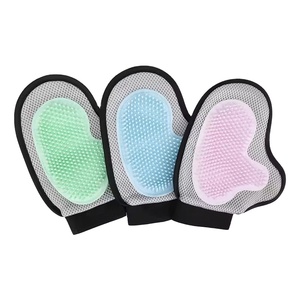 Guantes de Masaje y Aseo para Mascotas al por Mayor, Cepillo de Baño de Silicona para Perros y Gatos, Cepillado para Eliminar Pelo Suelto, Cuidado del Pelaje, Higiene Diaria - Product Image 1