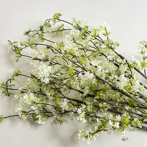 Branche de saule artificielle Gardenia, fleur en soie blanc neige, pour décoration de mariage et d'intérieur, branche unique - Product Image 2